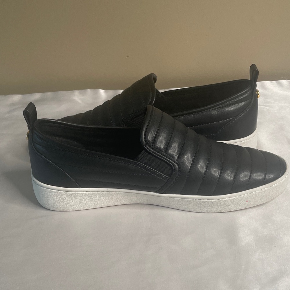 Michael Kors Black Quilted Slip-On Flats